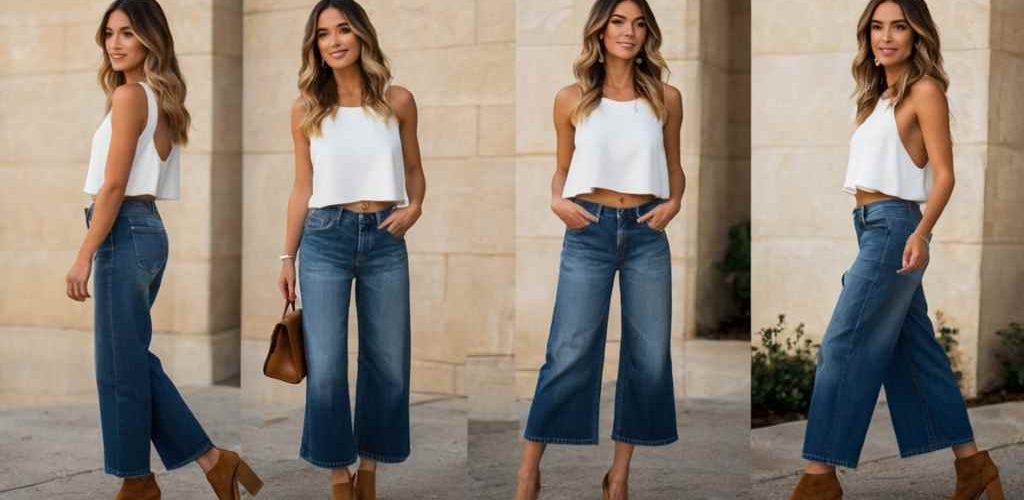How to Style Wide Leg Cropped Jeans