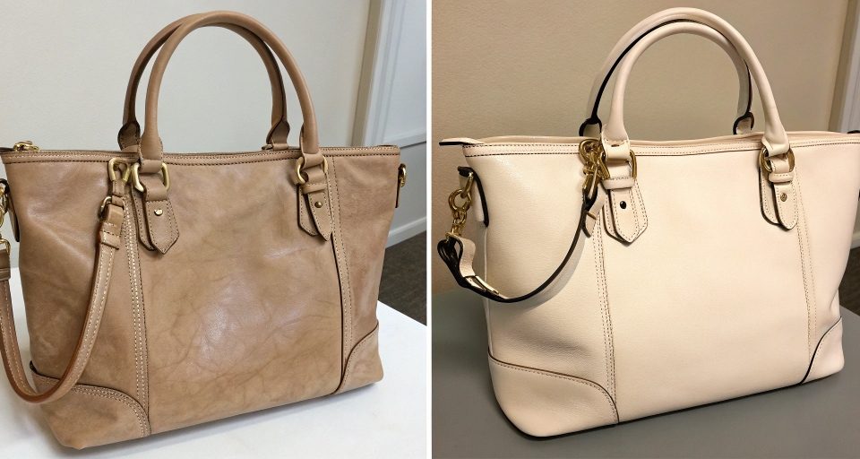 Side-by-side comparison of Coach Outlet and Coach Retail handbags, highlighting differences in style, pricing, and quality for shoppers.