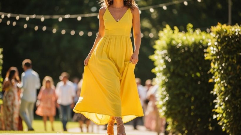How to Choose the Right Shoes for a Yellow Maxi Dress
