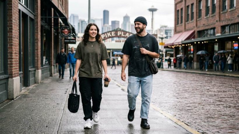 Minimal Street Style Looks Inspired by Oversized Tees in Seattle, WA