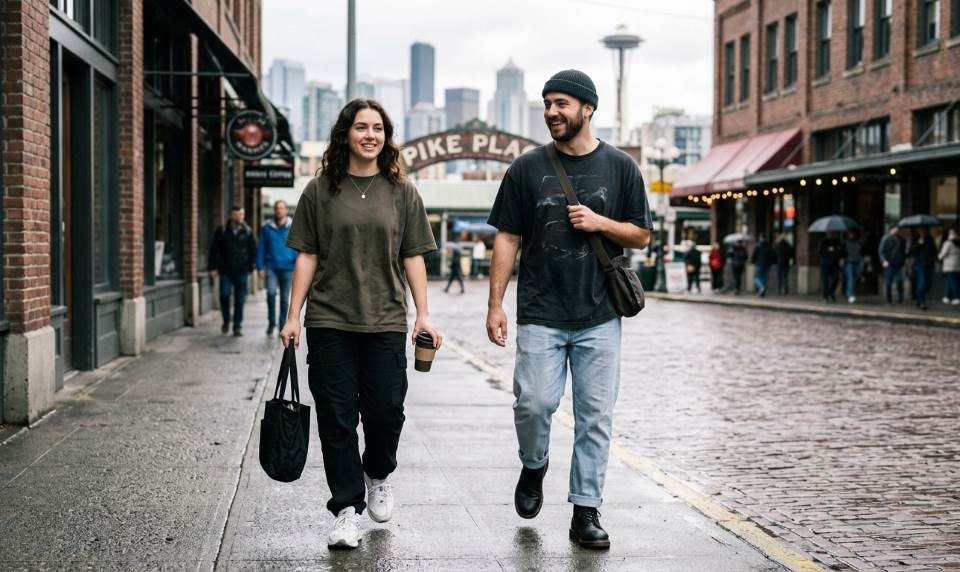 Minimal Street Style Looks Inspired by Oversized Tees in Seattle, WA