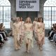Models walking the runway during a show at Copenhagen Fashion Week SS27 in Denmark