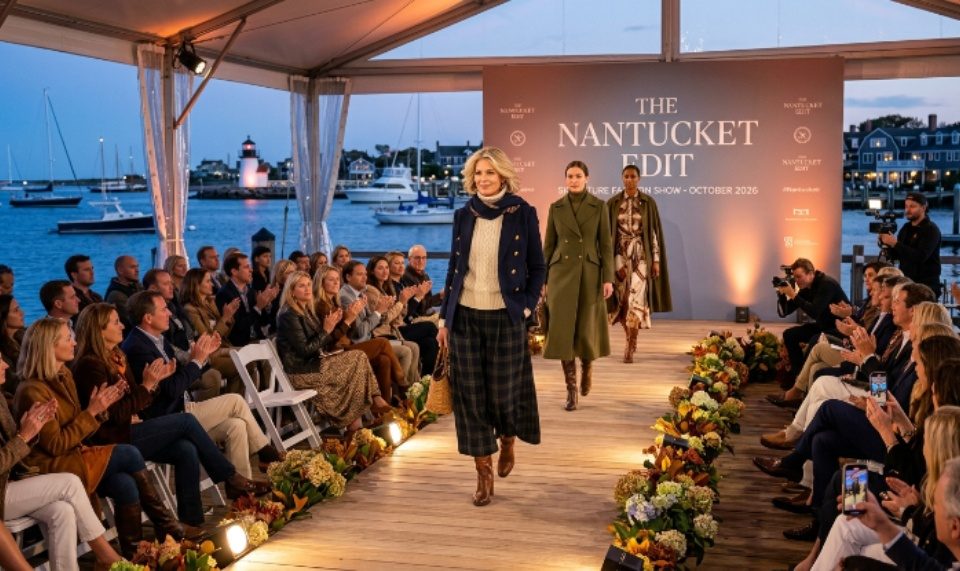Models walking the runway at The Nantucket Edit Signature Fashion Show on Nantucket Island, October 2026